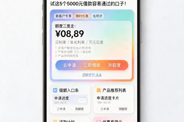 2026年最新网络贷款口子大盘点!3月必试这5个5000元借款容易通过的口子