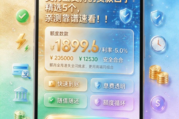 支付宝支持的贷款口子精选5个,亲测靠谱速看!