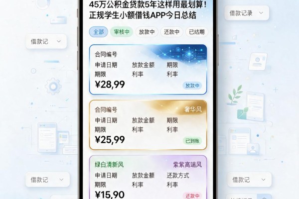 45万公积金贷款5年这样用最划算!正规学生小额借钱APP今日总结