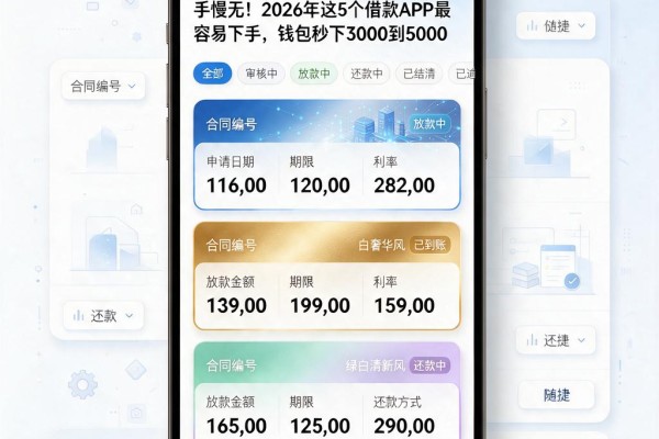手慢无!2026年这5个借款APP最容易下手,钱包秒下3000到5000