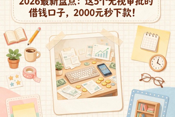 黑户不用审批的网贷平台2026最新盘点：这5个无视审批的借钱口子，2000元秒下款！