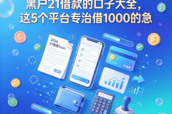 2026必看！黑户21借款的口子大全，这5个平台专治借1000的急