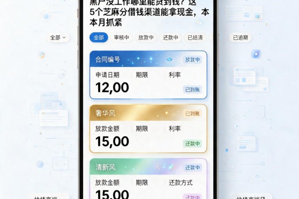 黑户没工作哪里能贷到钱?这5个芝麻分借钱渠道能拿现金,本月抓紧