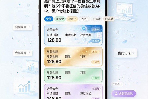 黑户网上贷款哪个平台容易过审啊？这5个不看征信的微信放款APP，黑户借钱秒到账！