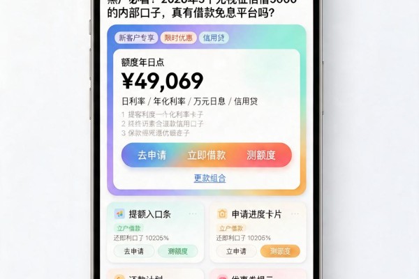 黑户必看！2026年5个无视征信借5000的内部口子，真有借款免息平台吗？