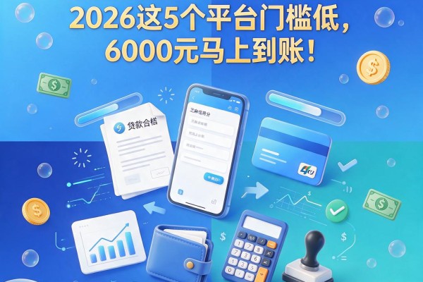 芝麻信用分贷款不查征信!2026这5个平台门槛低,6000元马上到账