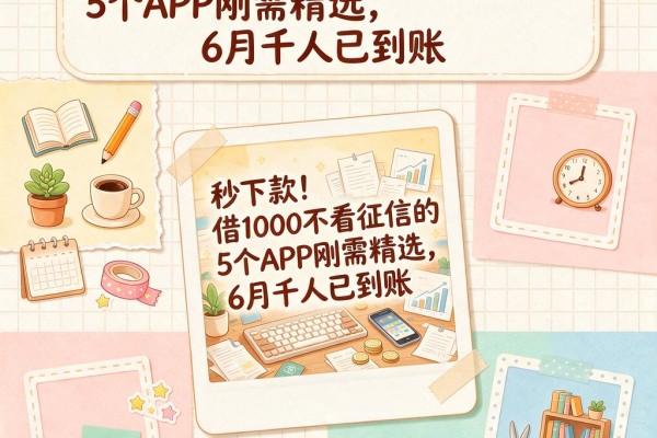 秒下款!借1000不看征信的5个APP刚需精选,6月千人已到账