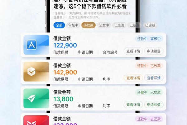 黑户小额网贷在哪里借？5月额度速涨，这5个稳下款借钱软件必看