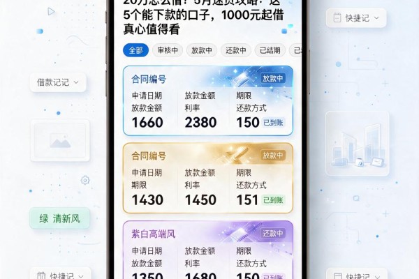 20万怎么借?5月速贷攻略:这5个能下款的口子,1000元起借真心值得看