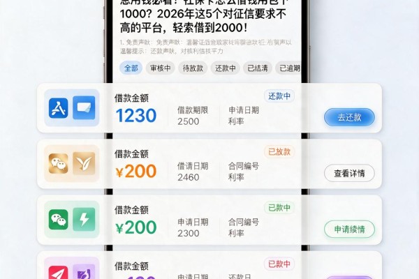 急用钱必看！社保卡怎么借钱用包下1000？2026年这5个对征信要求不高的平台，轻松借到2000！
