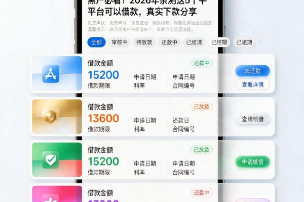 黑户必看！2026年亲测这5个平台可以借款，真实下款分享