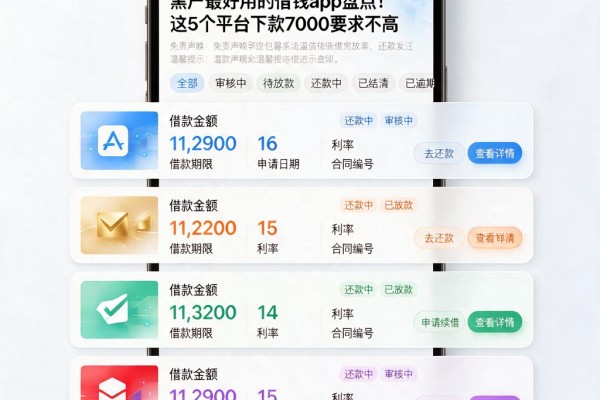 黑户最好用的借钱app盘点！这5个平台下款7000要求不高