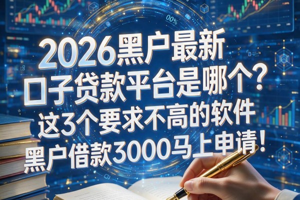 2026黑户最新口子贷款平台是哪个?这3个要求不高的软件,黑户借款3000马上申请!