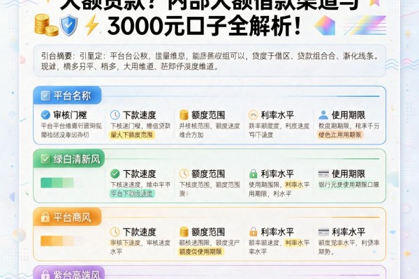 急用钱必看!2026年哪里可以借大额贷款?内部大额借款渠道与3000元口子全解析