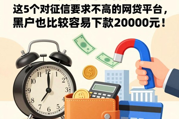 2026黑户借款必看!这5个对征信要求不高的网贷平台,黑户也比较容易下款20000元!