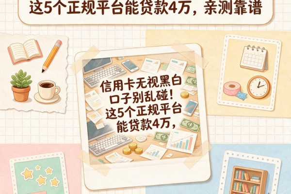 信用卡无视黑白口子别乱碰！这5个正规平台能贷款4万，亲测靠谱