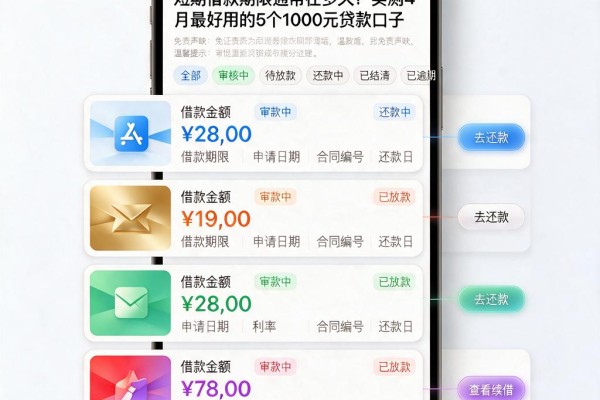 短期借款期限通常在多久？实测4月最好用的5个1000元贷款口子