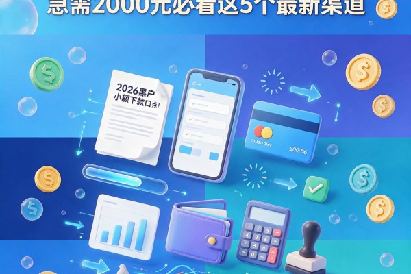 2026黑户小额下款口子大盘点!急需2000元必看这5个最新渠道