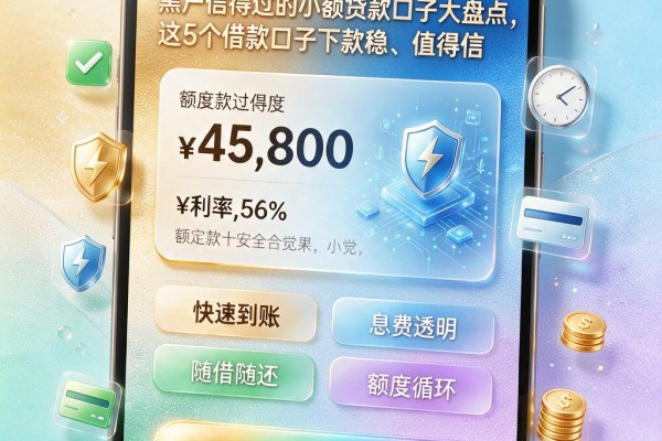 黑户信得过的小额贷款口子大盘点,这5个借款口子下款稳、值得信