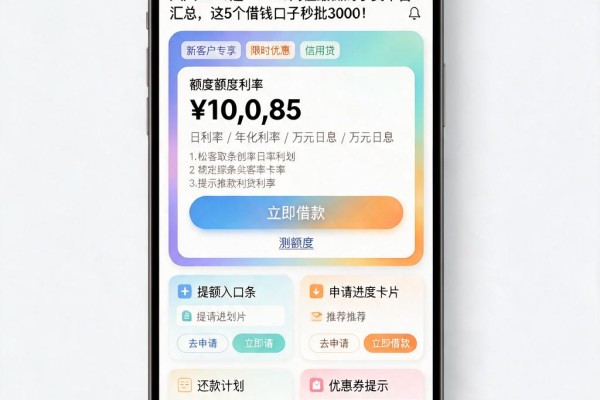人人2000起!2026门槛最低的小贷平台汇总,这5个借钱口子秒批3000