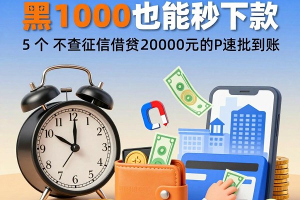 无视网黑征信黑1000也能秒下款！这5个不查征信借钱2000元的APP速批到账