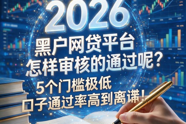 黑户网贷平台怎样审核的通过呢？2026这5个门槛极低的口子通过率高到离谱！