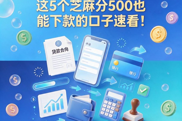 新口子小额贷款有哪些?这5个芝麻分500也能下款的口子速看