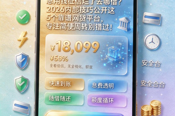 急用钱征信烂了去哪借?2026内部技巧公开这5个靠谱网贷平台,专注简便周转别错过!