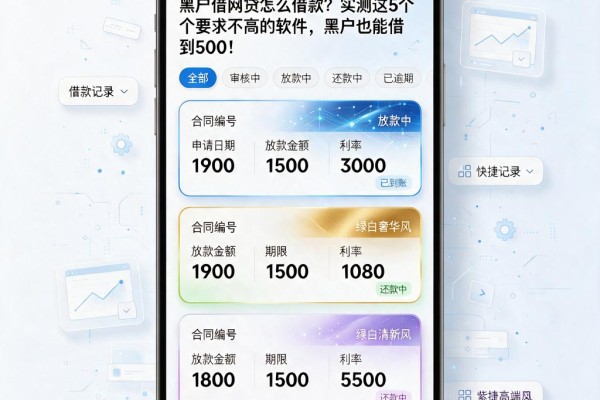 黑户借网贷怎么借款?实测这5个要求不高的软件,黑户也能借到500!
