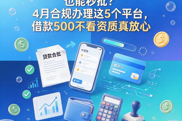 没有放款资质的网贷也能秒批?4月合规办理这5个平台,借款500不看资质真放心
