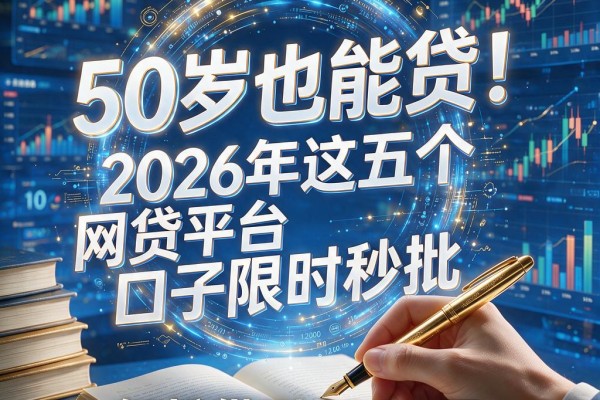 50岁也能贷!2026年这五个网贷平台口子限时秒批,轻松借到4000元