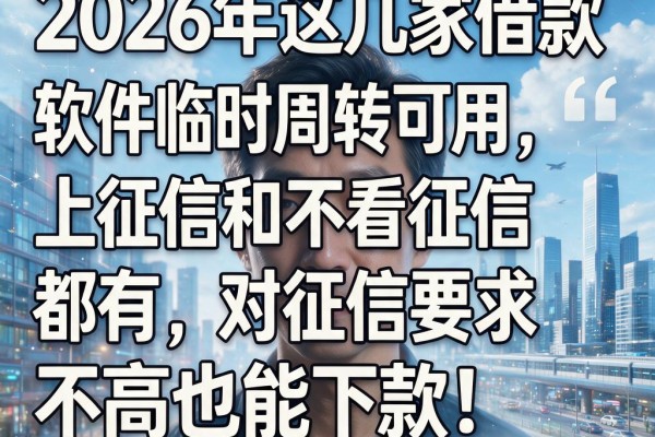 2026年这几家借款软件临时周转可用,上征信和不看征信都有,对征信要求不高也能下款!