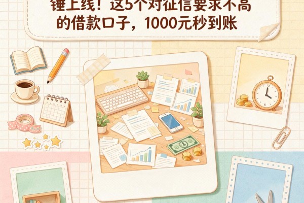 不查征信的贷款平台2026年实锤上线!这5个对征信要求不高的借款口子,1000元秒到账