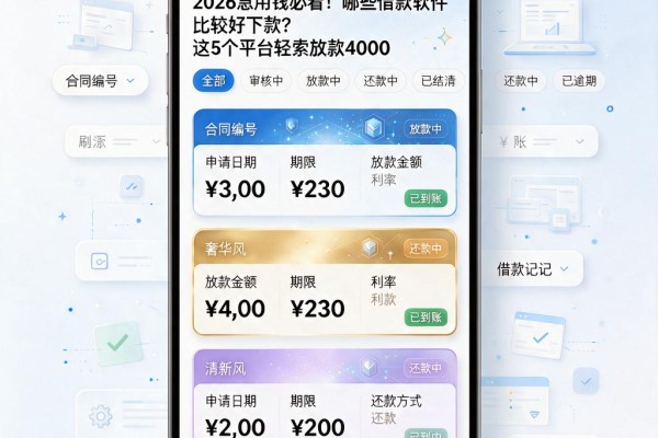 2026急用钱必看！哪些借款软件比较好下款？这5个平台轻松放款4000