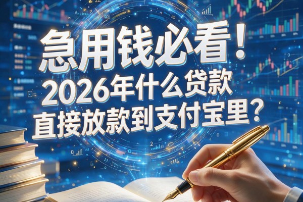 急用钱必看!2026年什么贷款直接放款到支付宝里?这5个容易出额度的口子速收藏