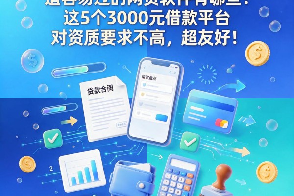 2026盘点:借款容易过的网贷软件有哪些?这5个3000元借款平台对资质要求不高,超友好!