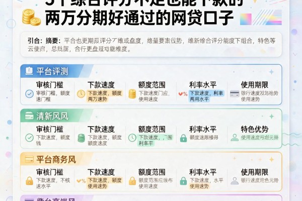 2026最新盘点:5个综合评分不足也能下款的两万分期好通过的网贷口子