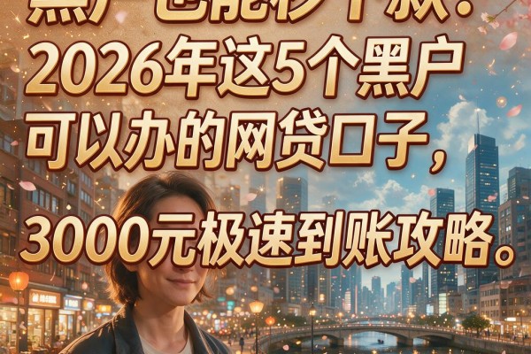 黑户也能秒下款!2026年这5个黑户可以办的网贷口子,3000元极速到账攻略