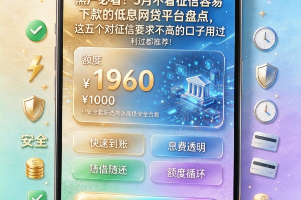 黑户必看！5月不看征信容易下款的低息网贷平台盘点，这五个对征信要求不高的口子用过都推荐