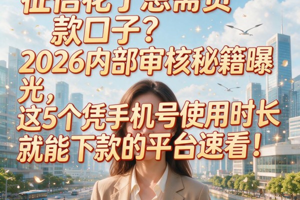 征信花了急需贷款口子?2026内部审核秘籍曝光,这5个凭手机号使用时长就能下款的平台速看!