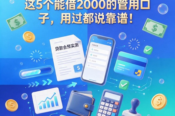 2026黑户借钱口子实测:这5个能借2000的管用口子,用过都说靠谱!