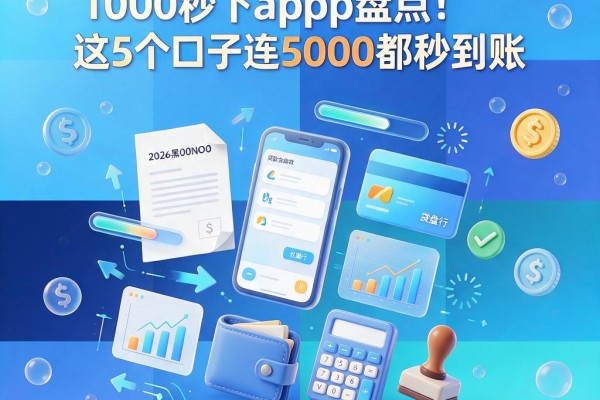 2026黑户借款1000秒下app盘点！这5个口子连5000都秒到账