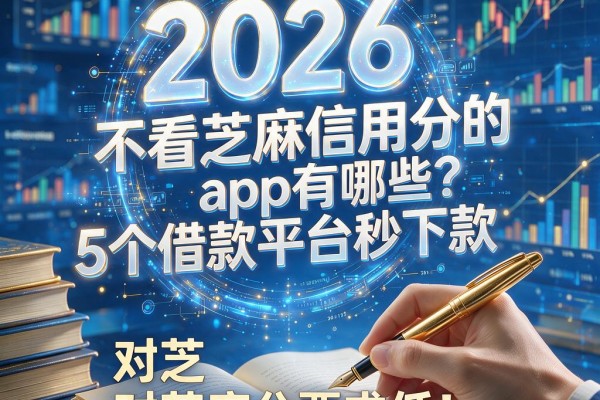不看芝麻信用分的app有哪些?2026这5个借款平台秒下款、对芝麻分要求低!