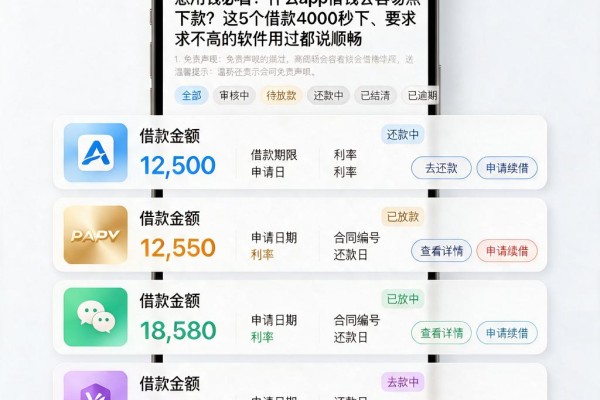 急用钱必看！什么app借钱会容易点下款？这5个借款4000秒下、要求不高的软件用过都说顺畅