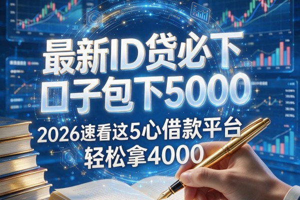 最新ID贷必下口子包下5000，2026速看这5个安心借款平台轻松拿4000
