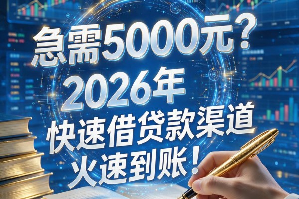 急需5000元？2026年这5个快速借贷款渠道，火速到账！