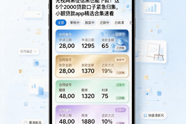 无视网黑征信黑也能下款!这5个2000贷款口子紧急归集,小额贷款app精选合集速看