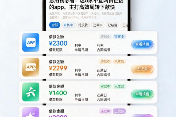 急用钱必看！这5家不查网贷征信的app，主打高效周转下款快