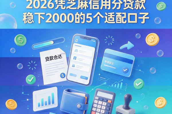 急用钱速看!2026凭芝麻信用分贷款稳下2000的5个适配口子