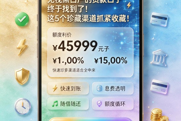无视黑白户的贷款口子终于找到了!这5个珍藏渠道抓紧收藏
